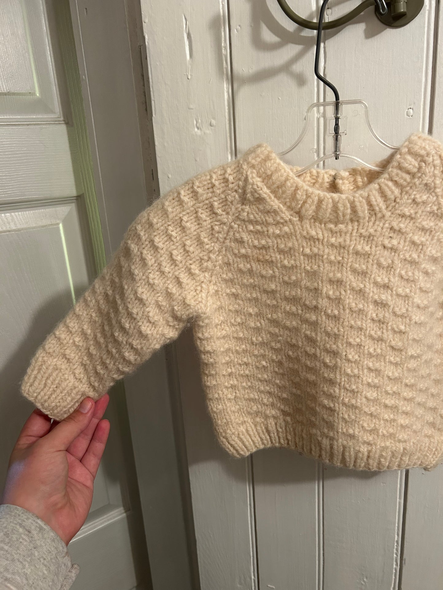 Handmade 18m tan knit sweater
