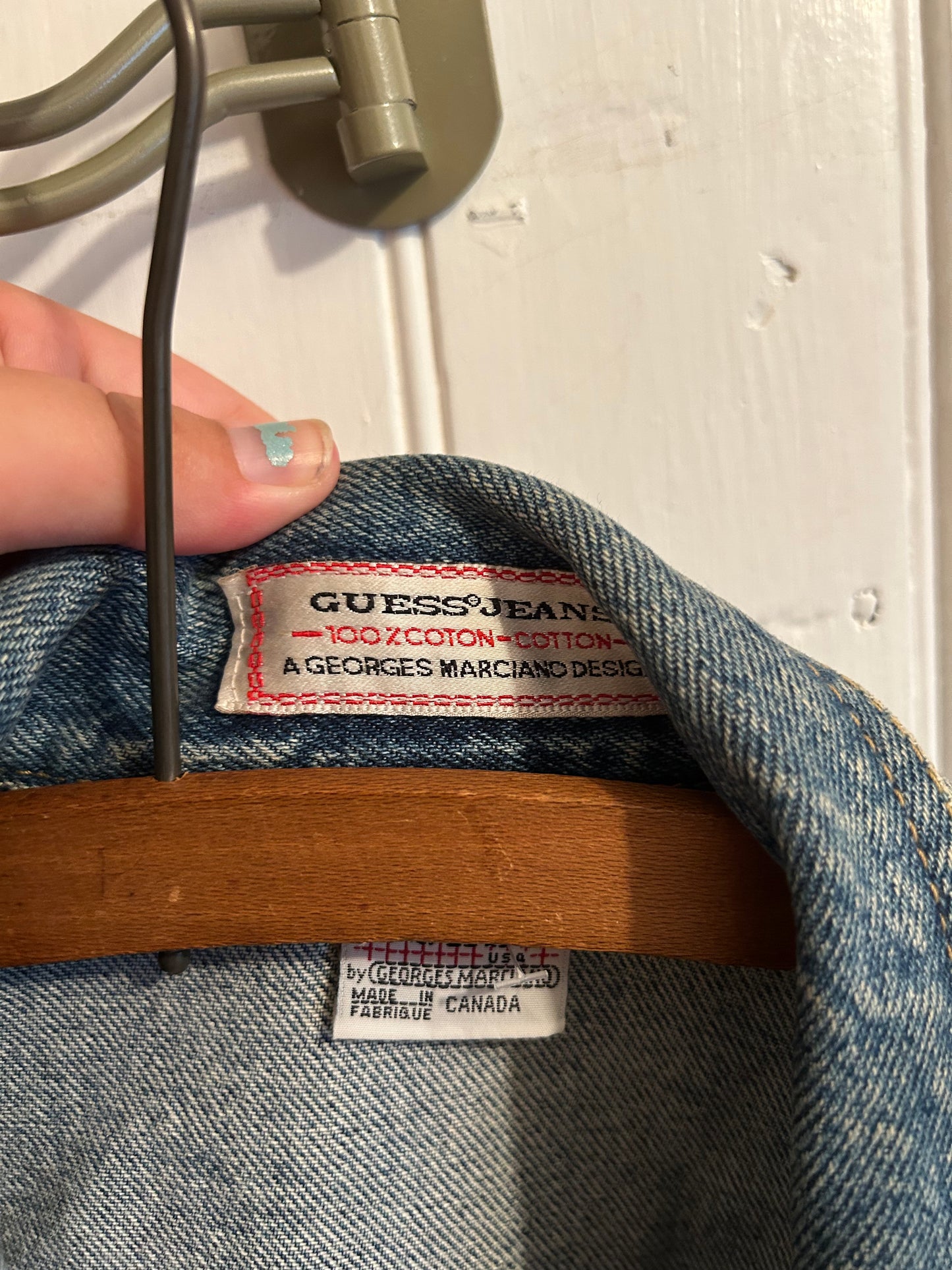 Vintage guess light wash denim jacket