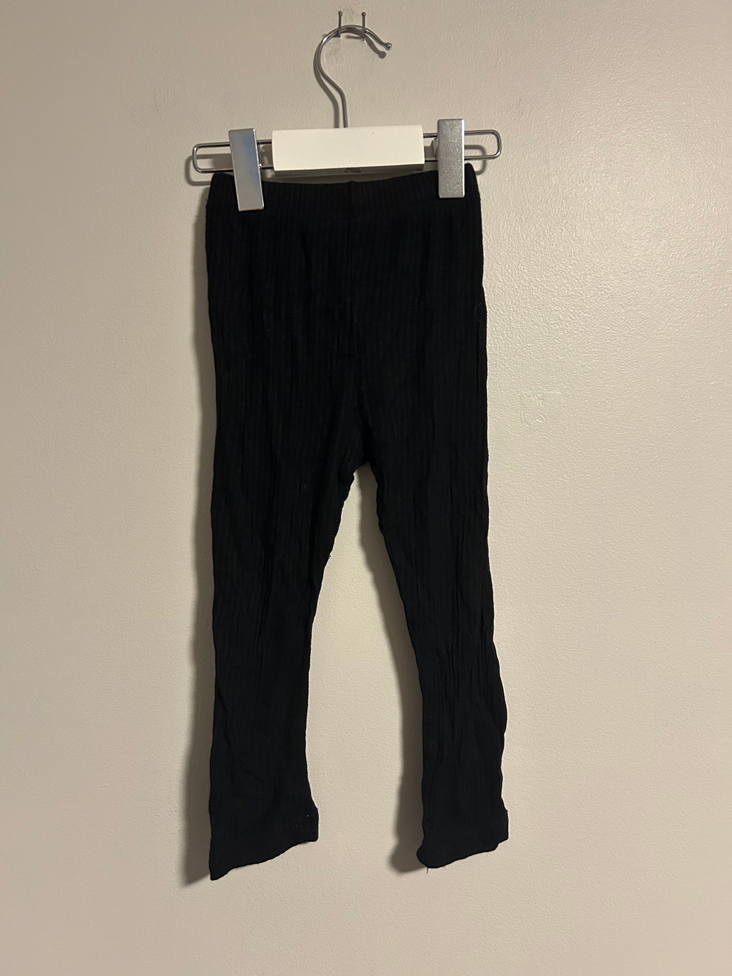 9m black ribbed leggings
