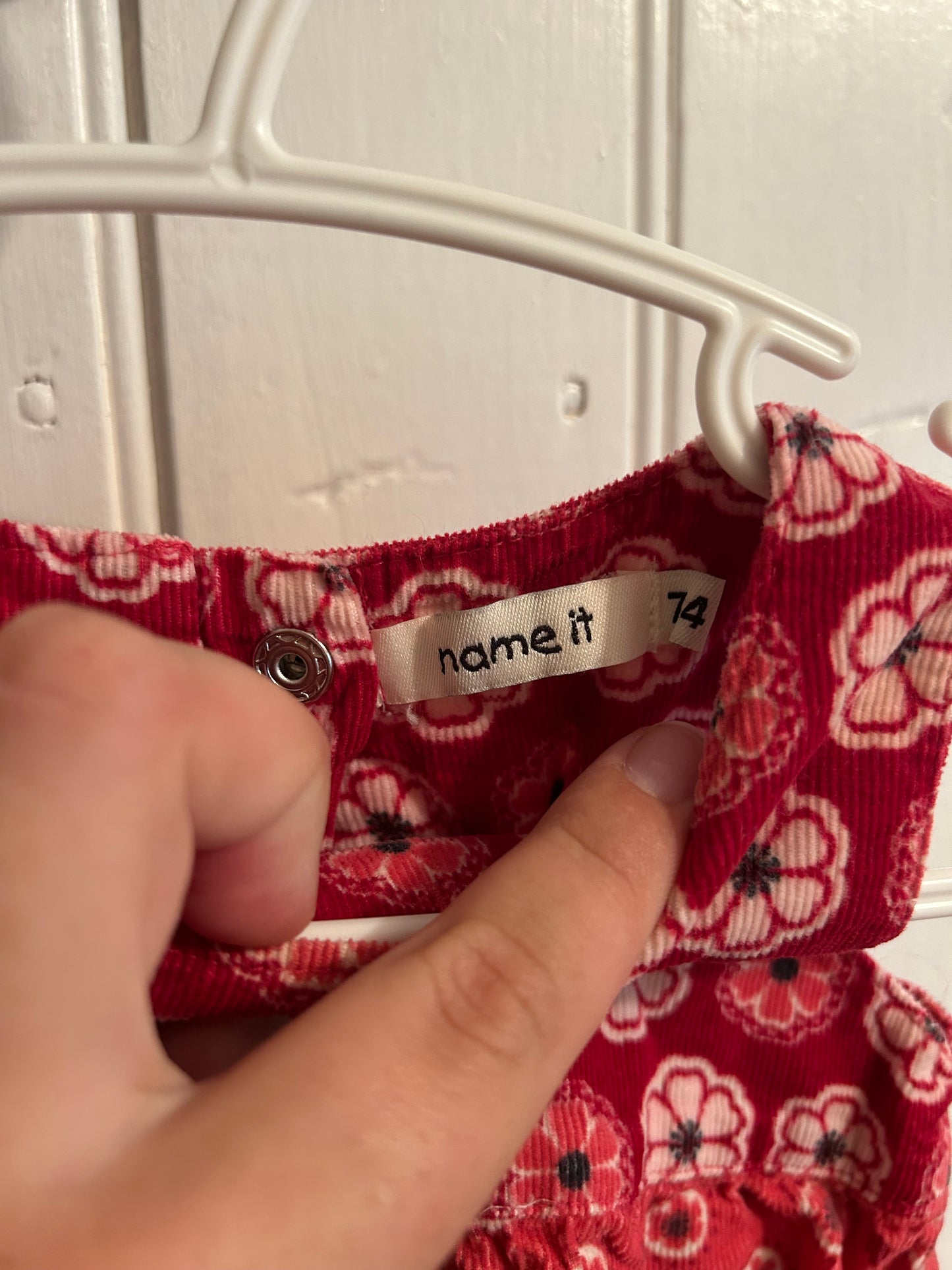 Name it 9m red polka dot cordury dress