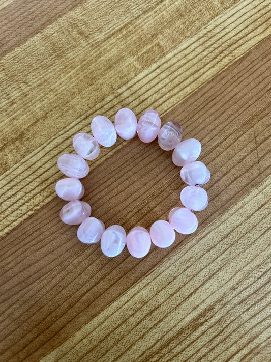 Pink beaded bracelet