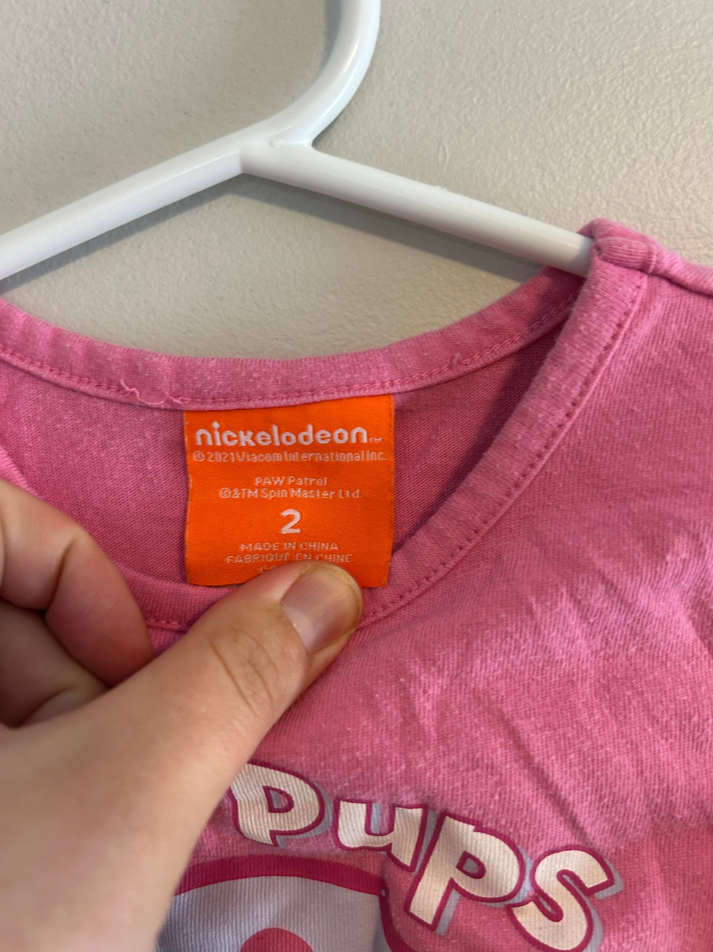 Paw patrol 2t pink pups graphic T-shirt