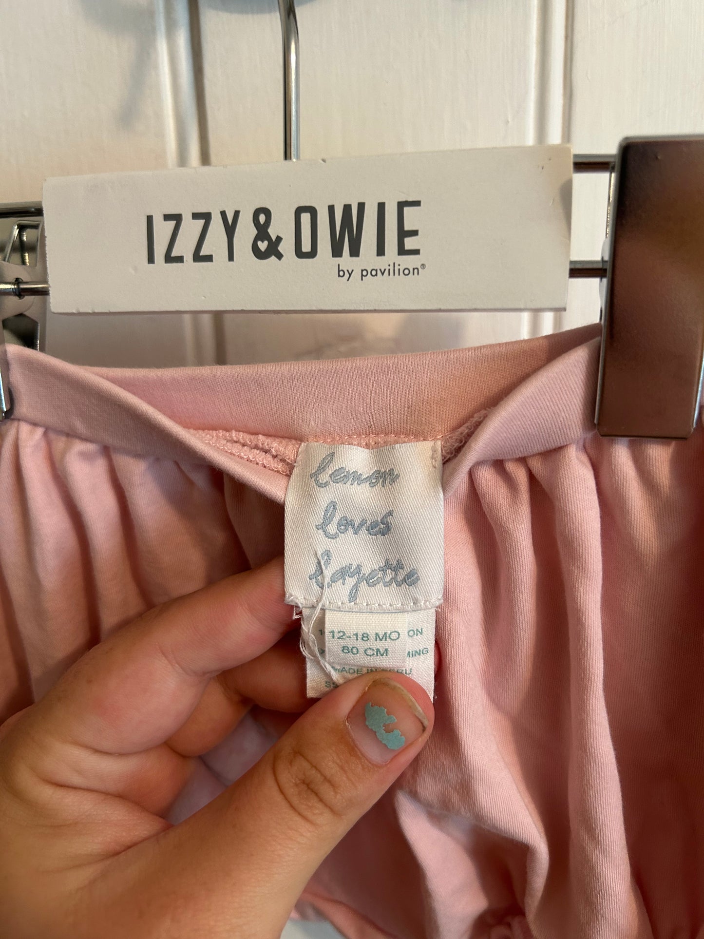 Lenon loves layette 12/18m pink ruffle bum shorts