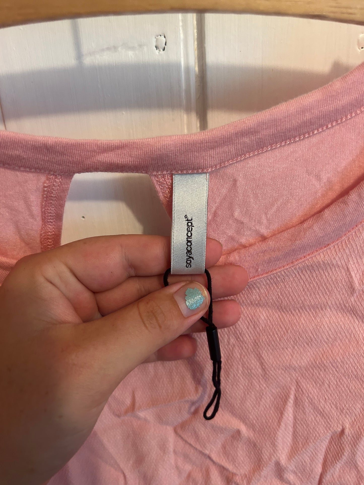 Soyaconcept medium pink cutout blouse