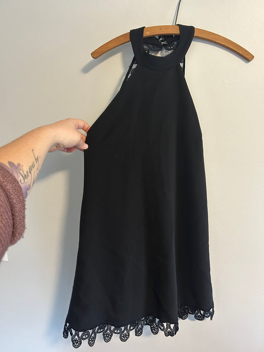 Lulus small black high neck mini dress