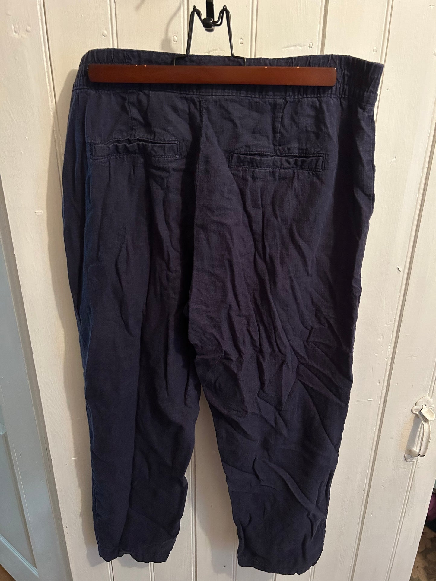 Next 14 navy linen like capris