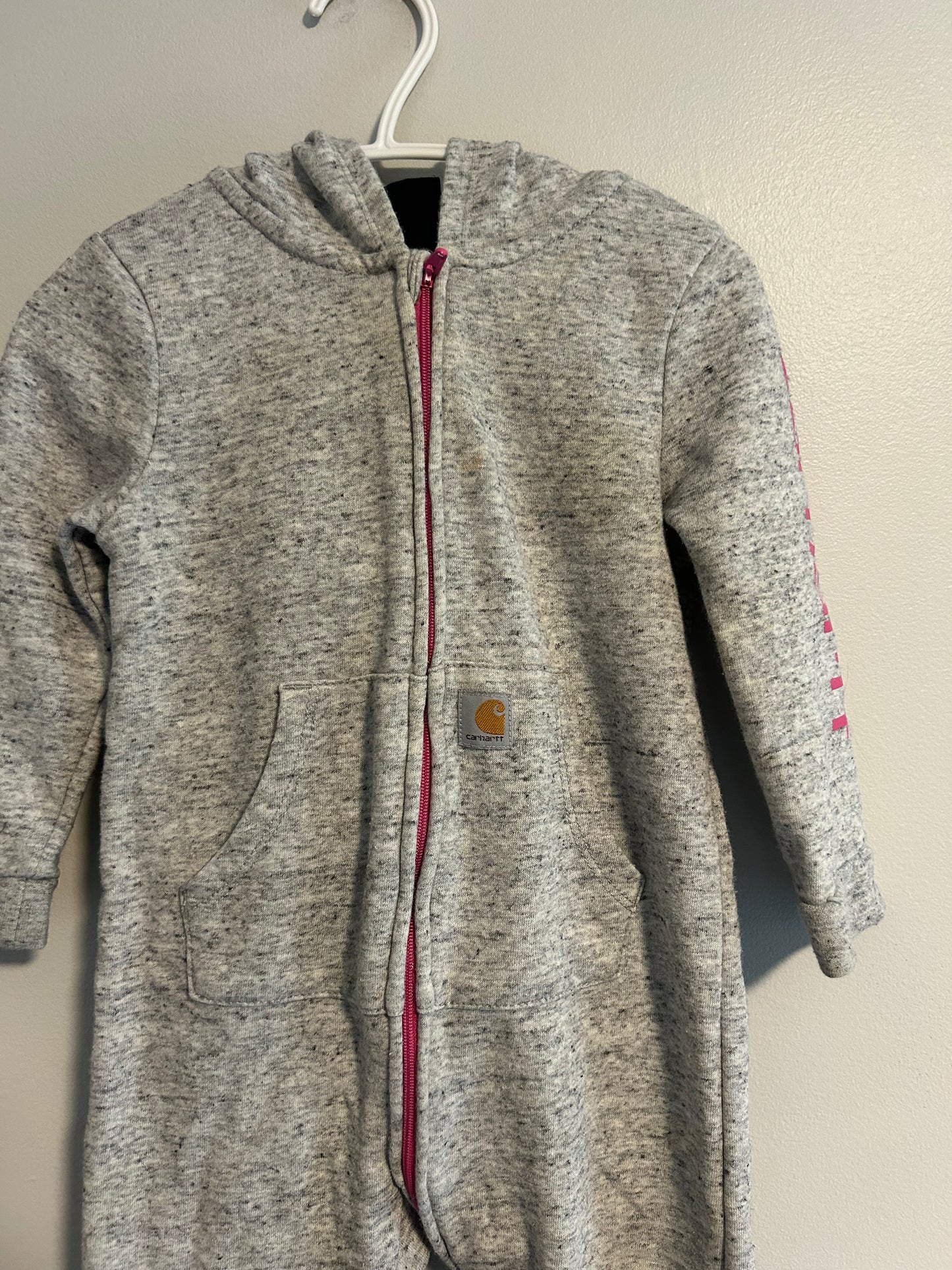 Carhartt 9m grey hooded sweater romper