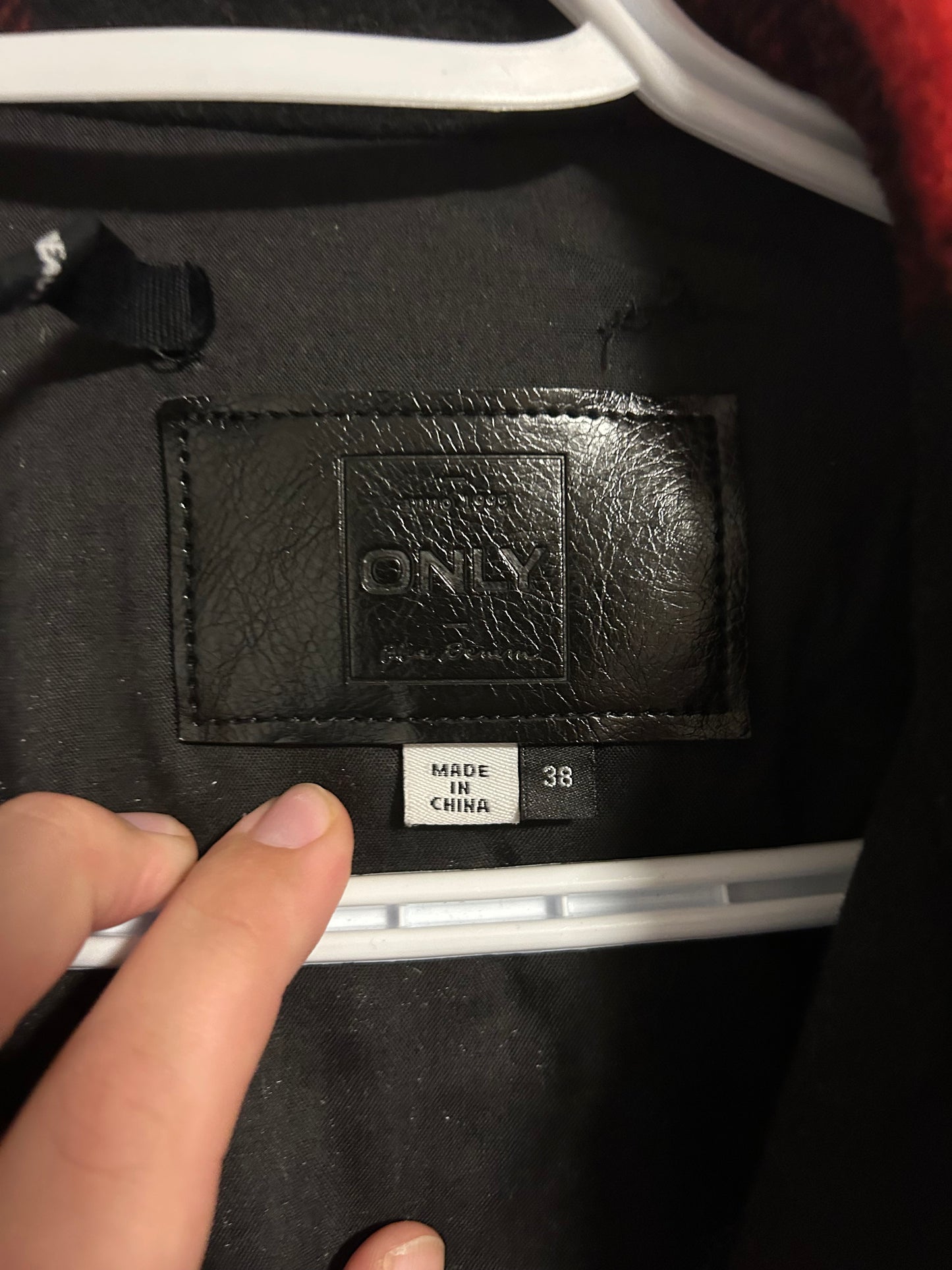 Only 38 (medium) red & black gingham fleece Shacket