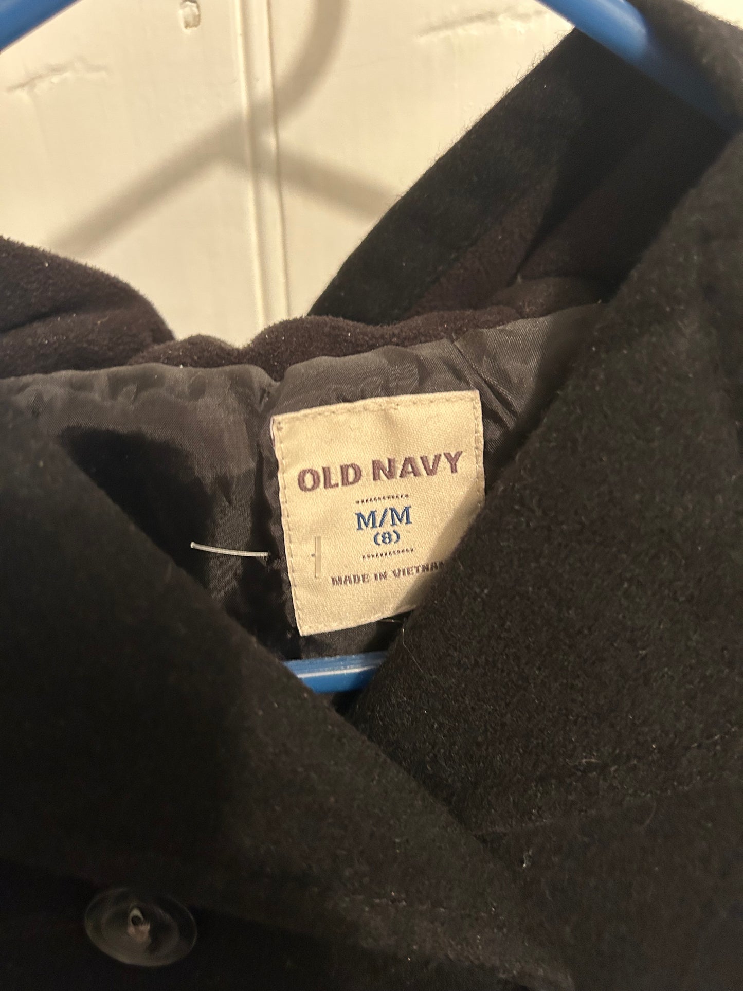 Old navy youth 8 black felt pea jacket