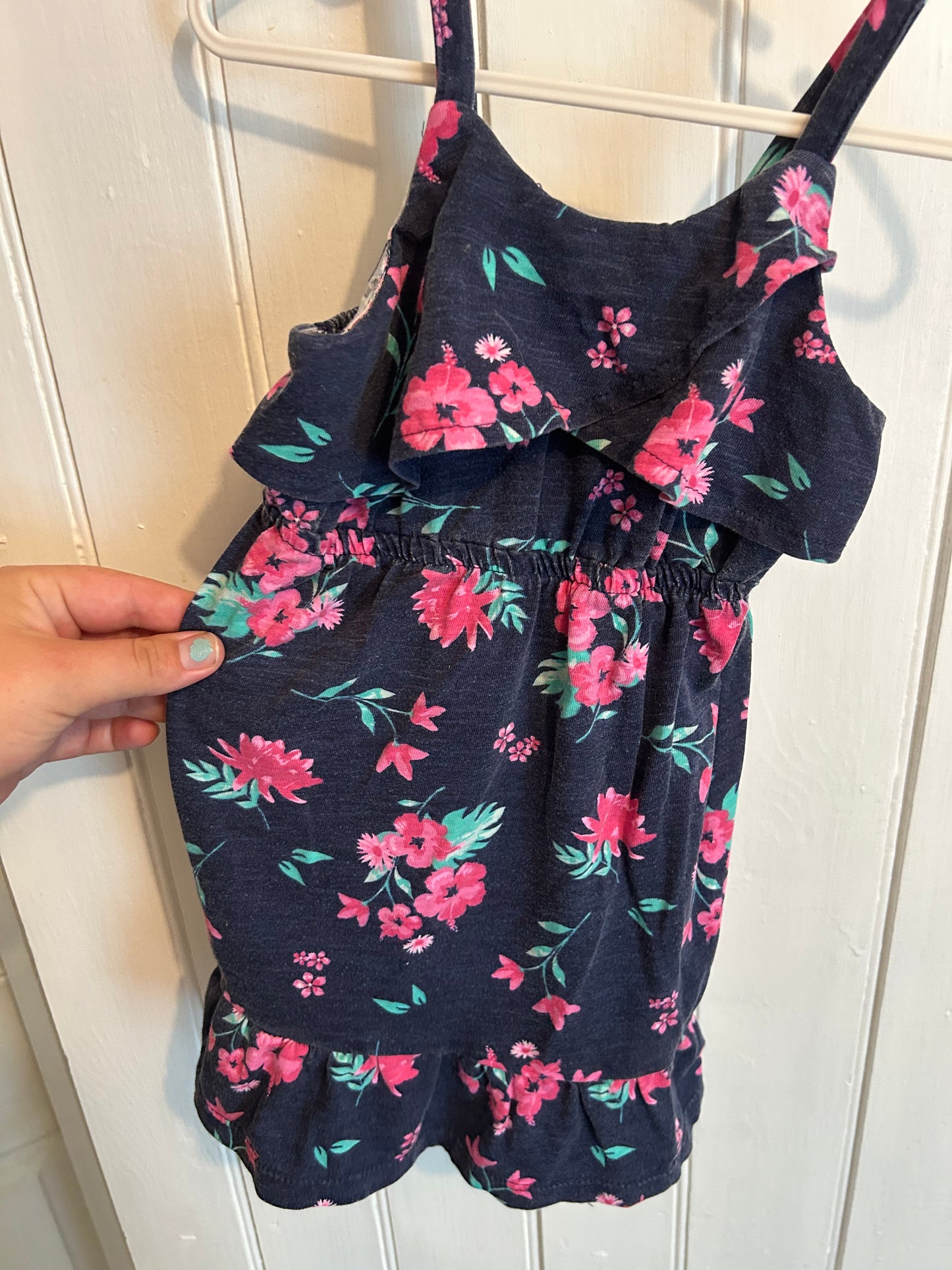 George 18/24m pink & navy floral dress