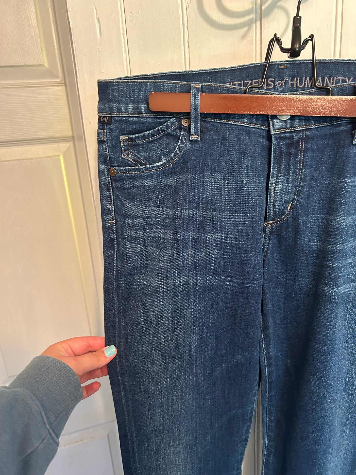 Citizen of humanity 30 medium wash low rise skinny jeans