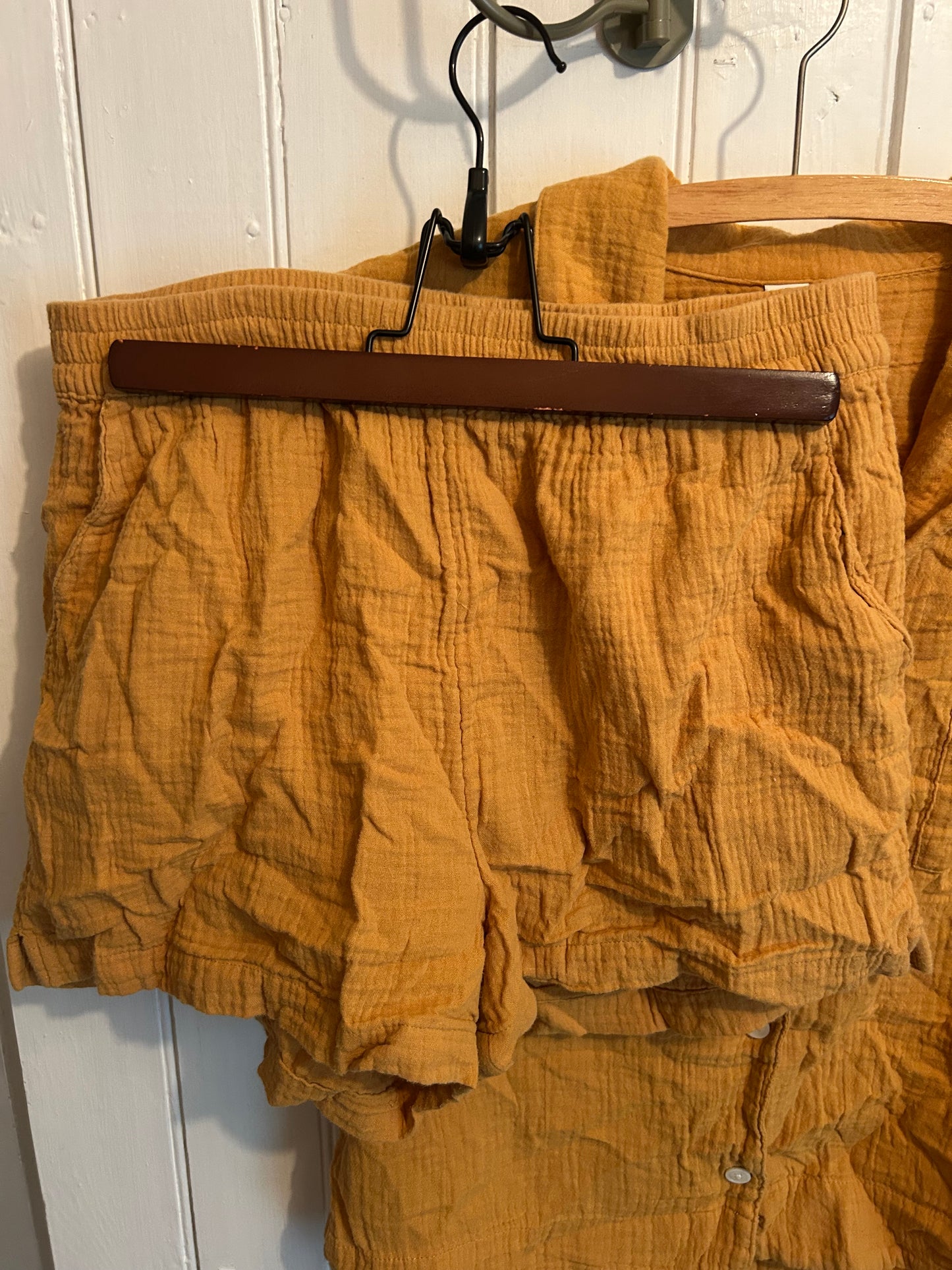 Oui small yellow muslin 2pc set