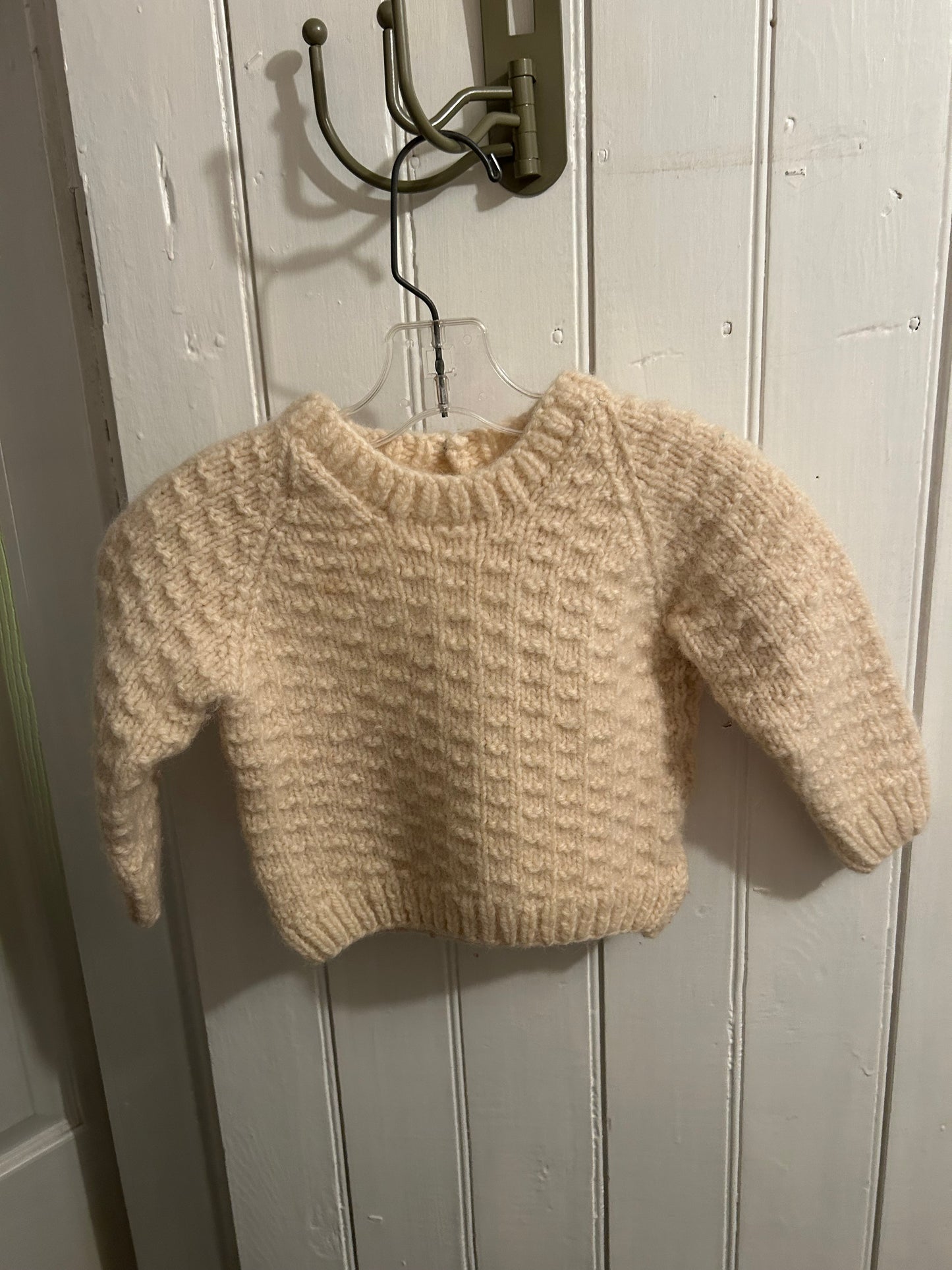 Handmade 18m tan knit sweater