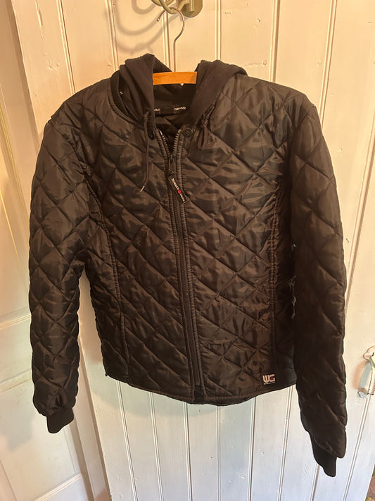 Women’s gear large black quilted bomber jacket