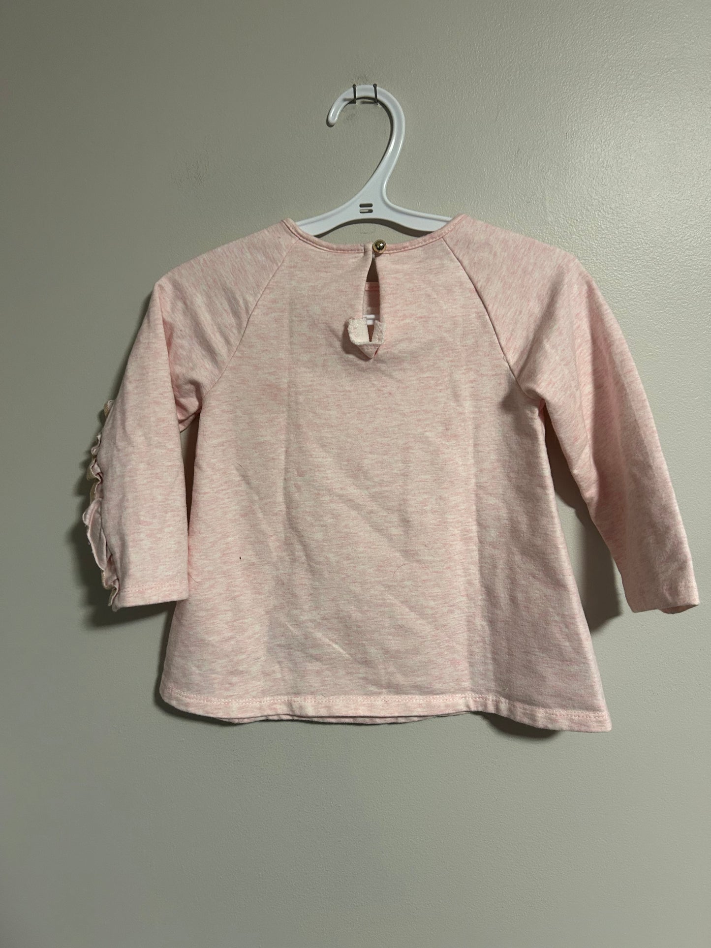 Lulurain 24m pink unicorn ruffle sweater