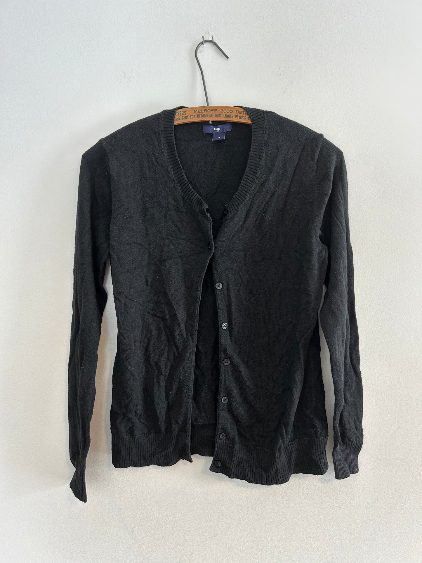 Gap medium black button up cardigan