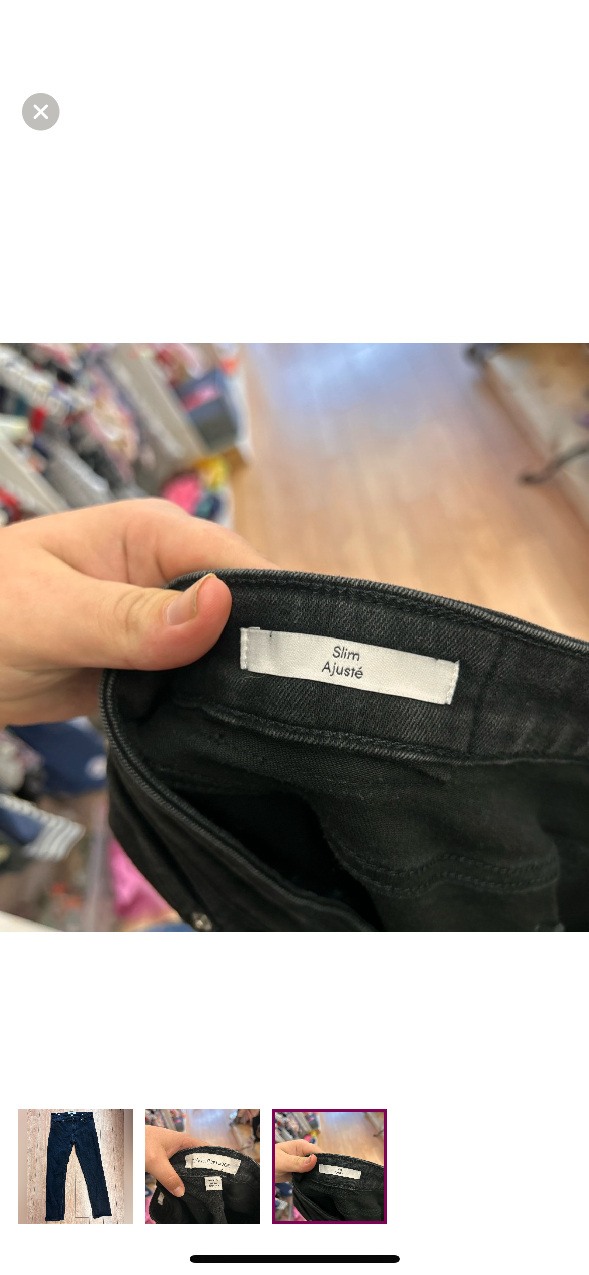 Calvin Klein men’s 34 black slim fit jeans