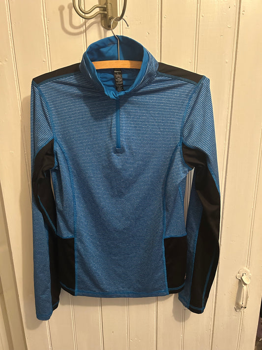 RBX small blue striped athletic quarter zip sweater