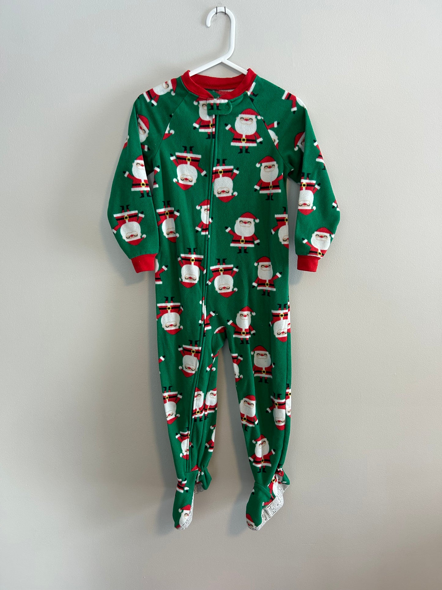 Carters 4t green Santa fleece sleeper