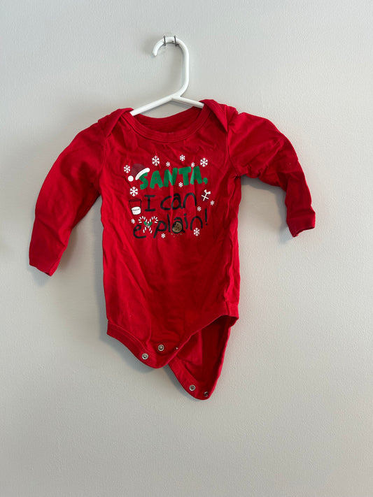 George 6/12m red santa onesie