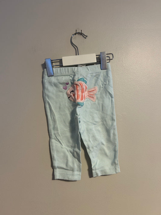 Carters blue stripe fish pants