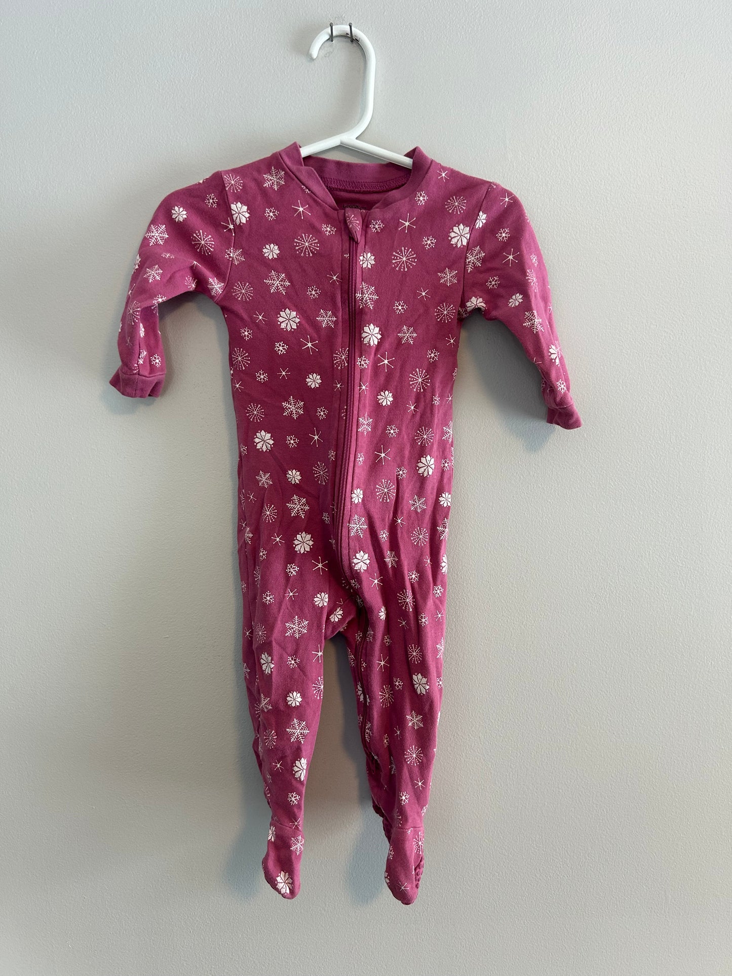 George 6/12m pink snowflake sleeper