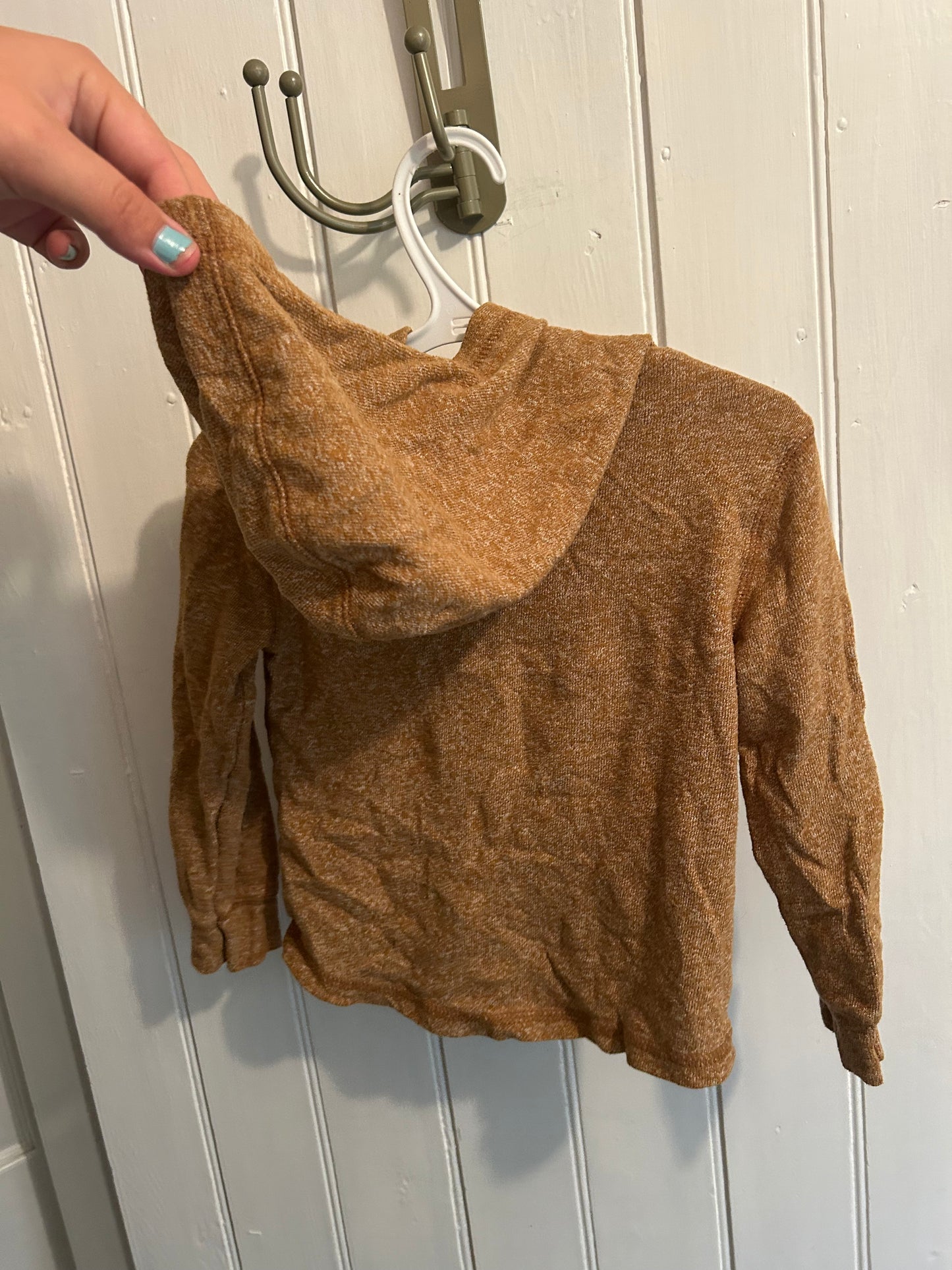 Old navy 3t brown hooded long sleeve shirt