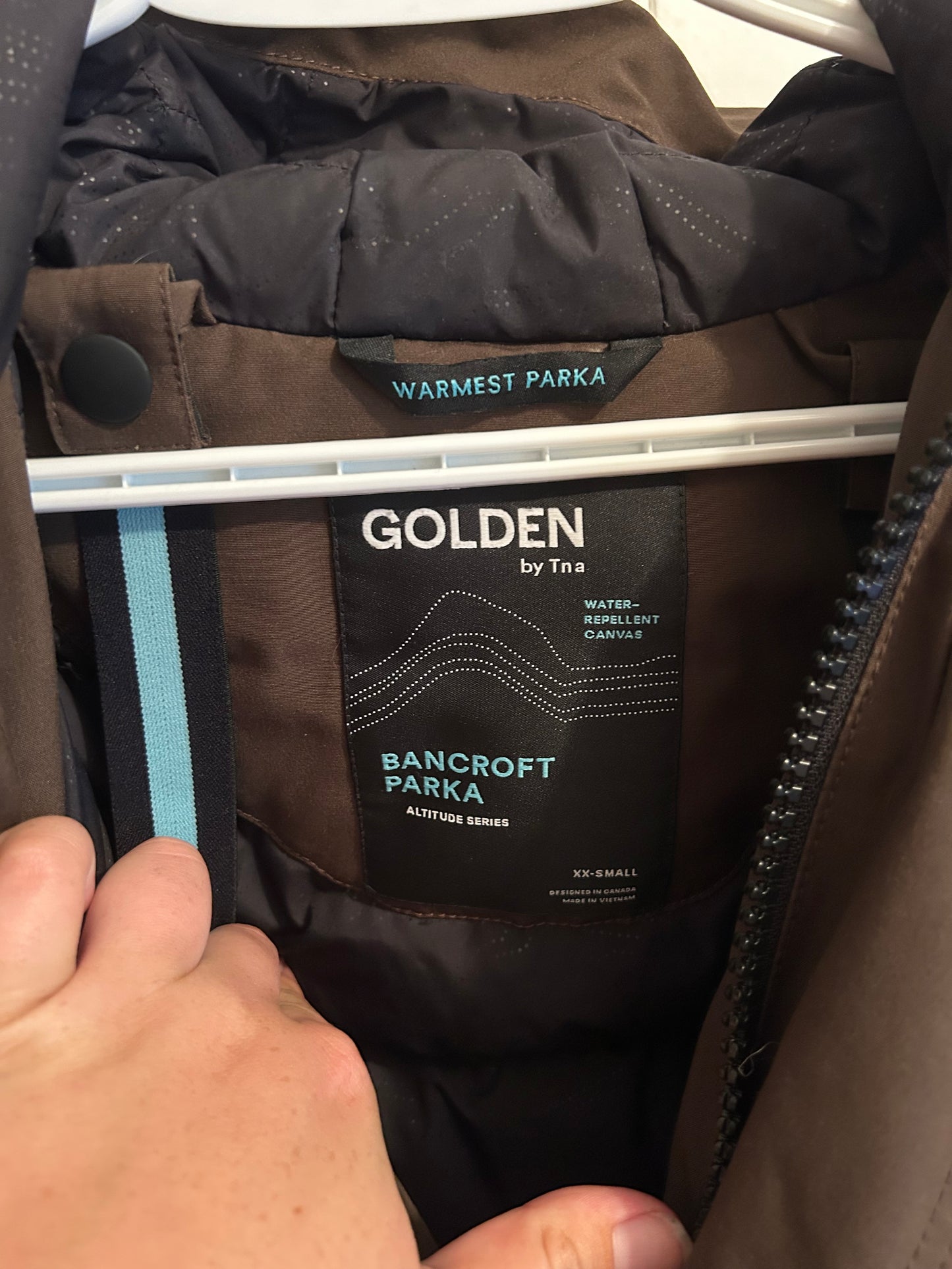 TNA small brown warmest parka winter coat