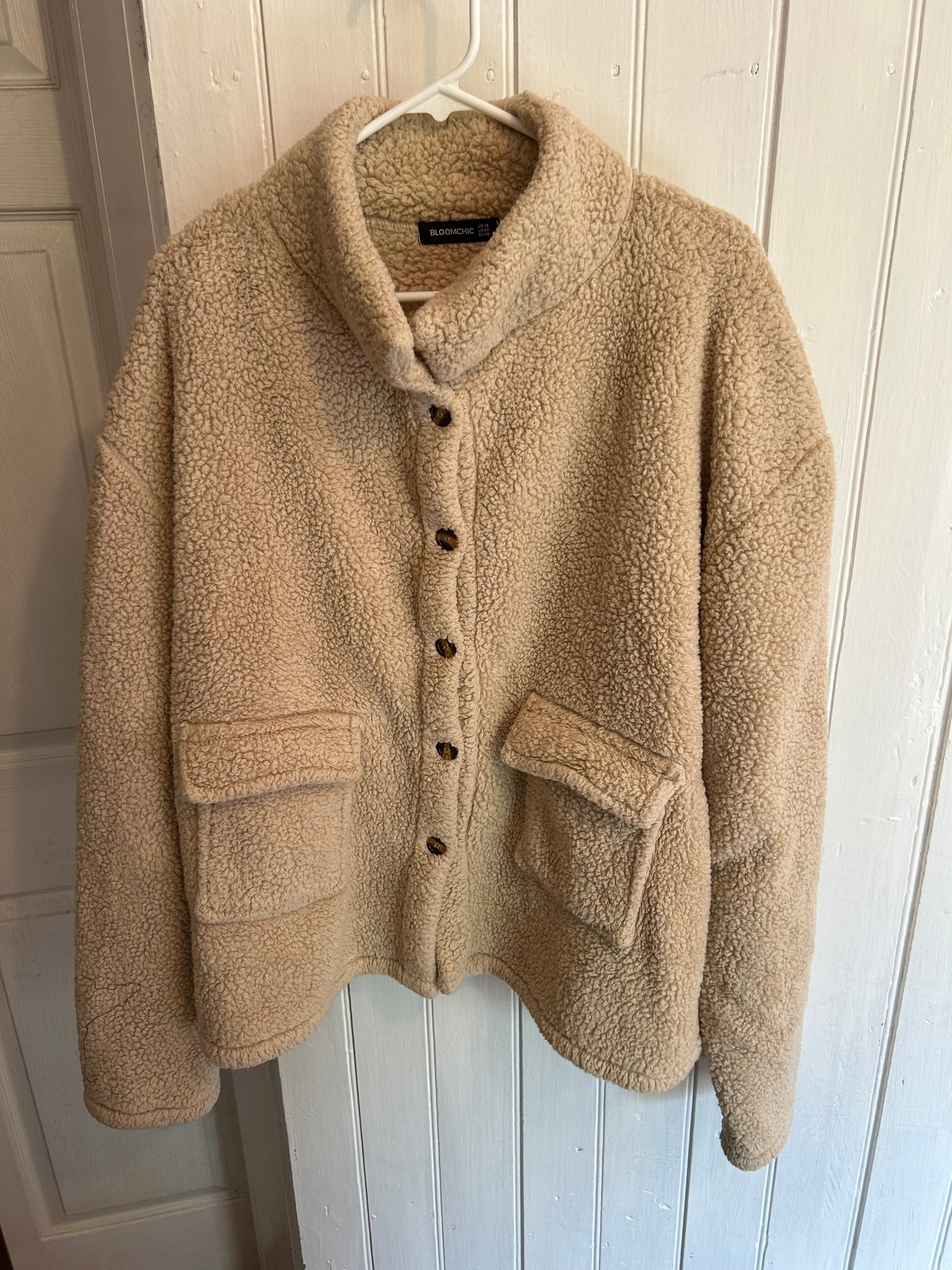 Boomchic plus size 18 brown Sherpa Shacket