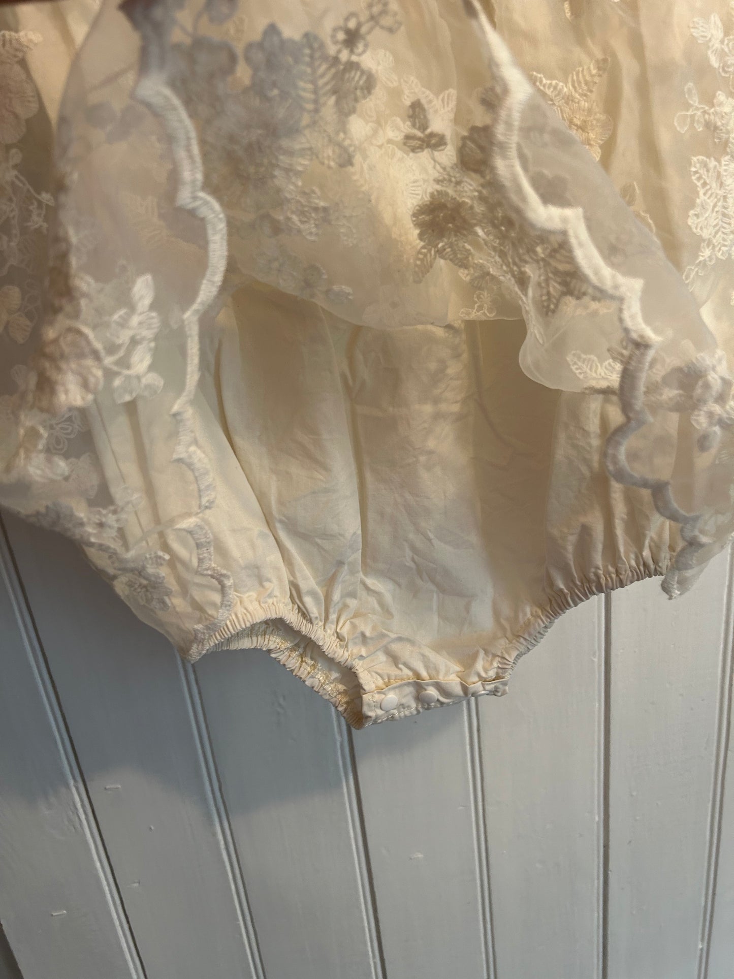 Annie & Charles 18/24m white lace onesie dress