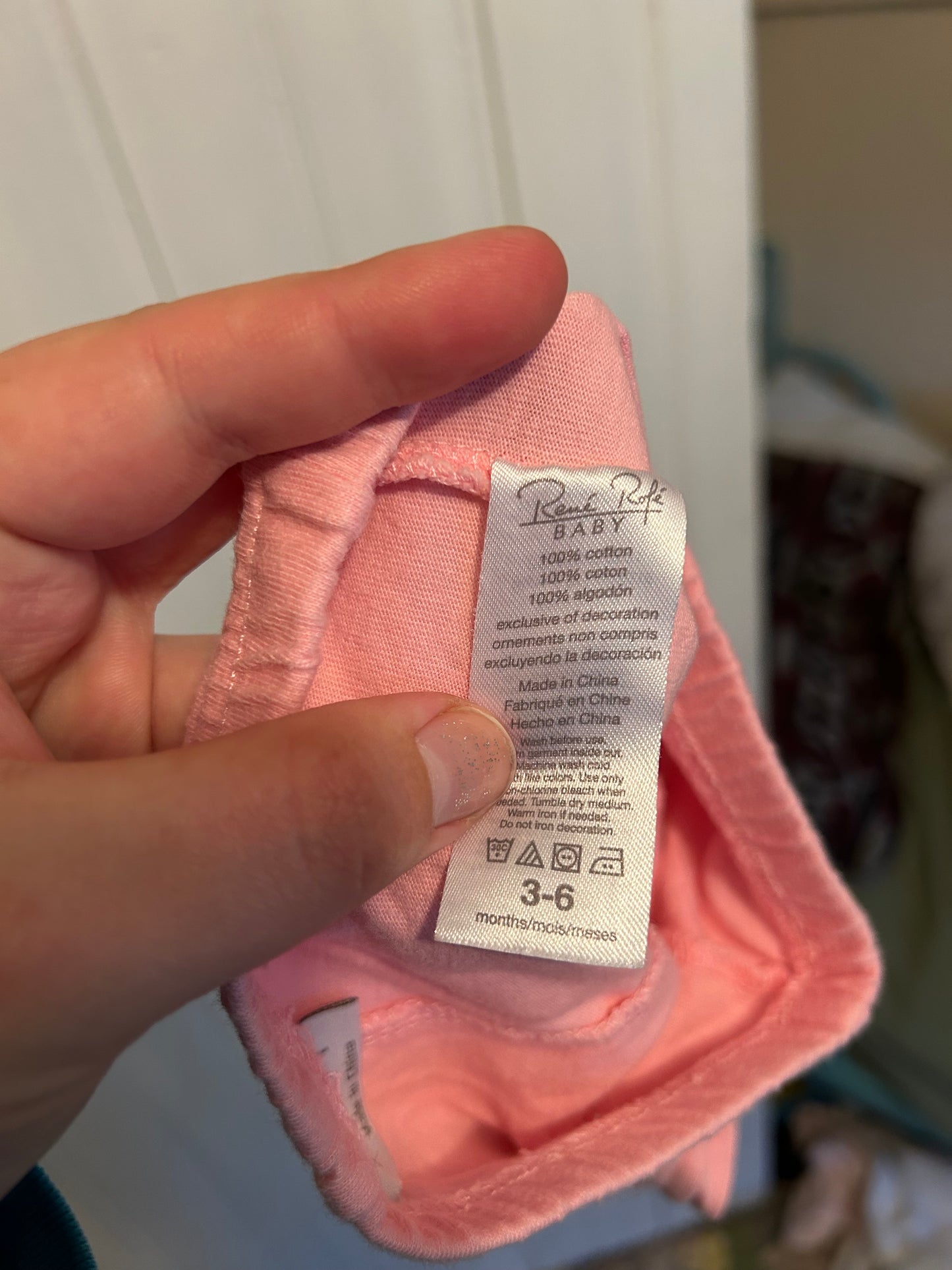 Rene rofe 3/6m pink leggings