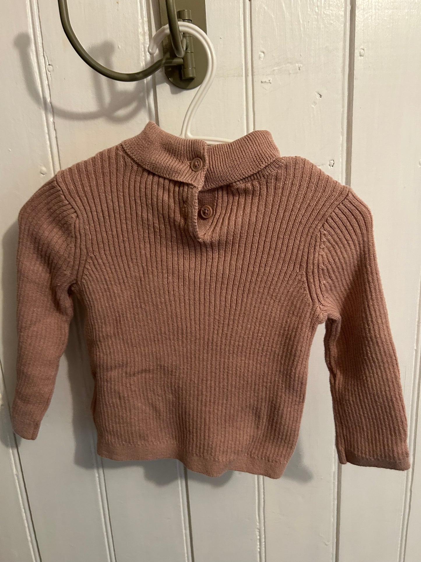 Gap 6/12m brown ribbed turtleneck top