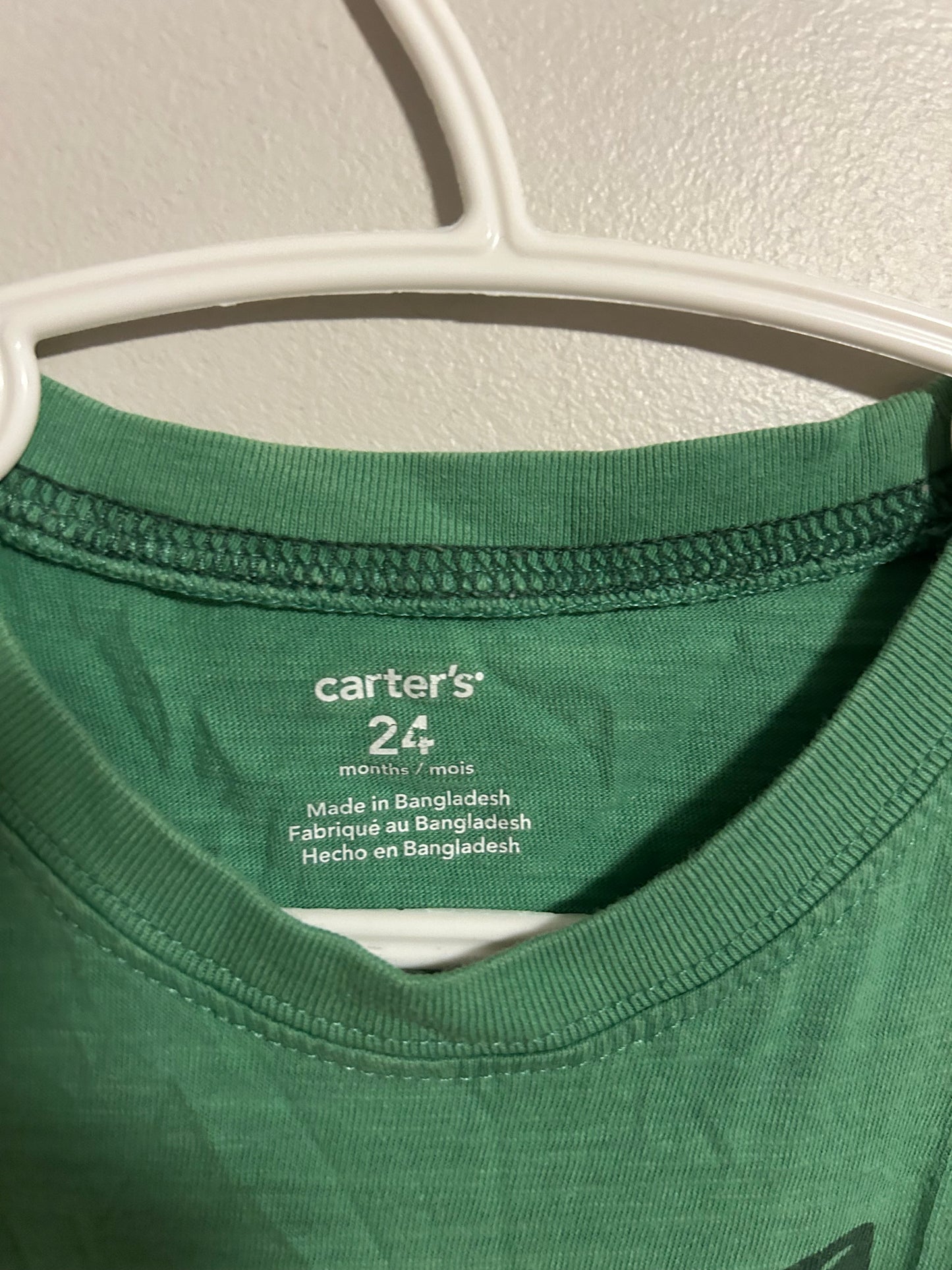 Carters 24m green Dino tshirt