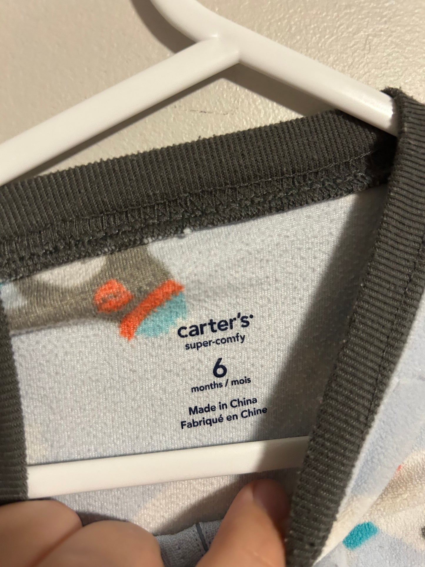 Carters 6m polar bear & penguin fleece sleeper