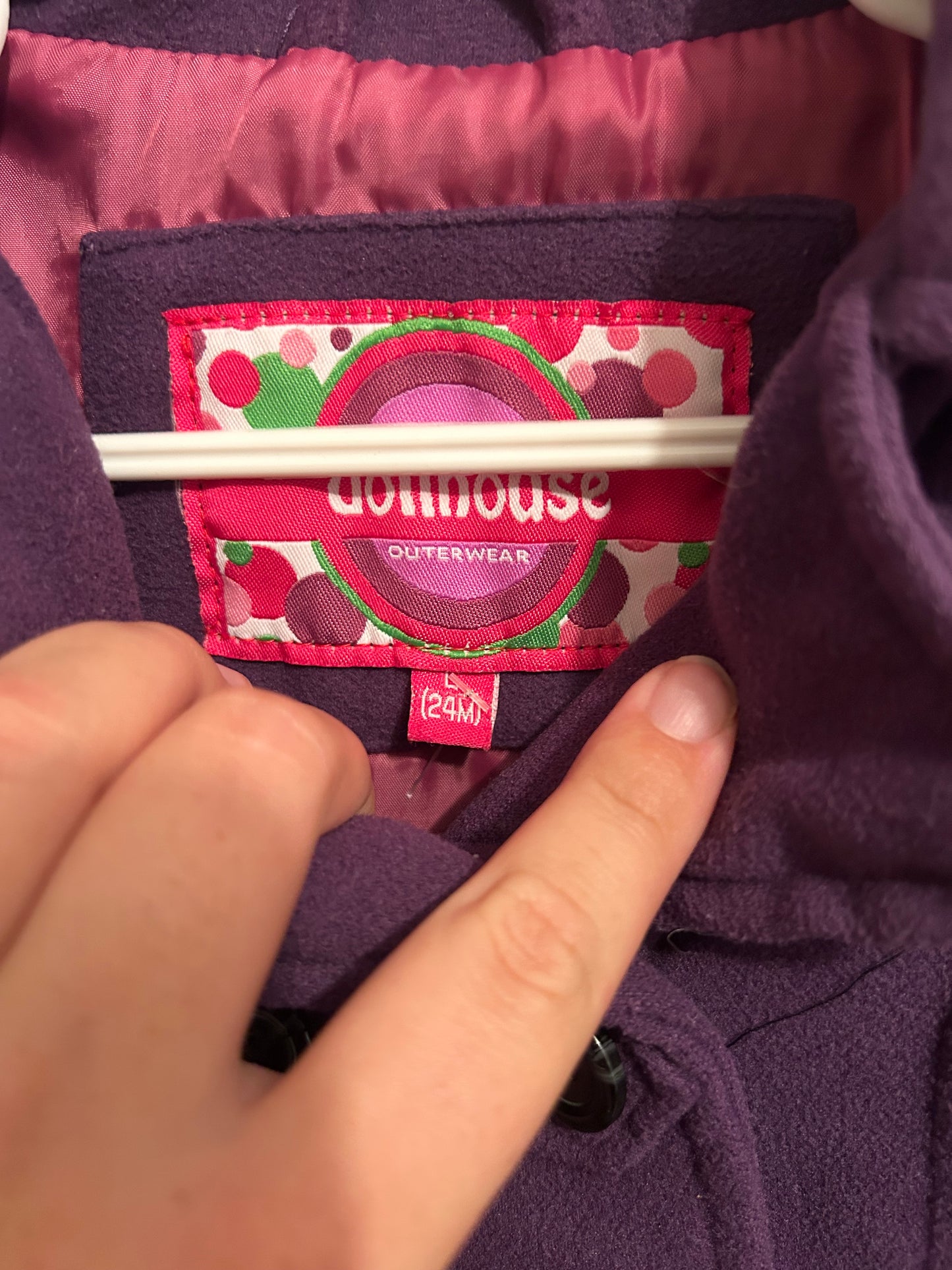 Dollhouse 24m purple pea coat