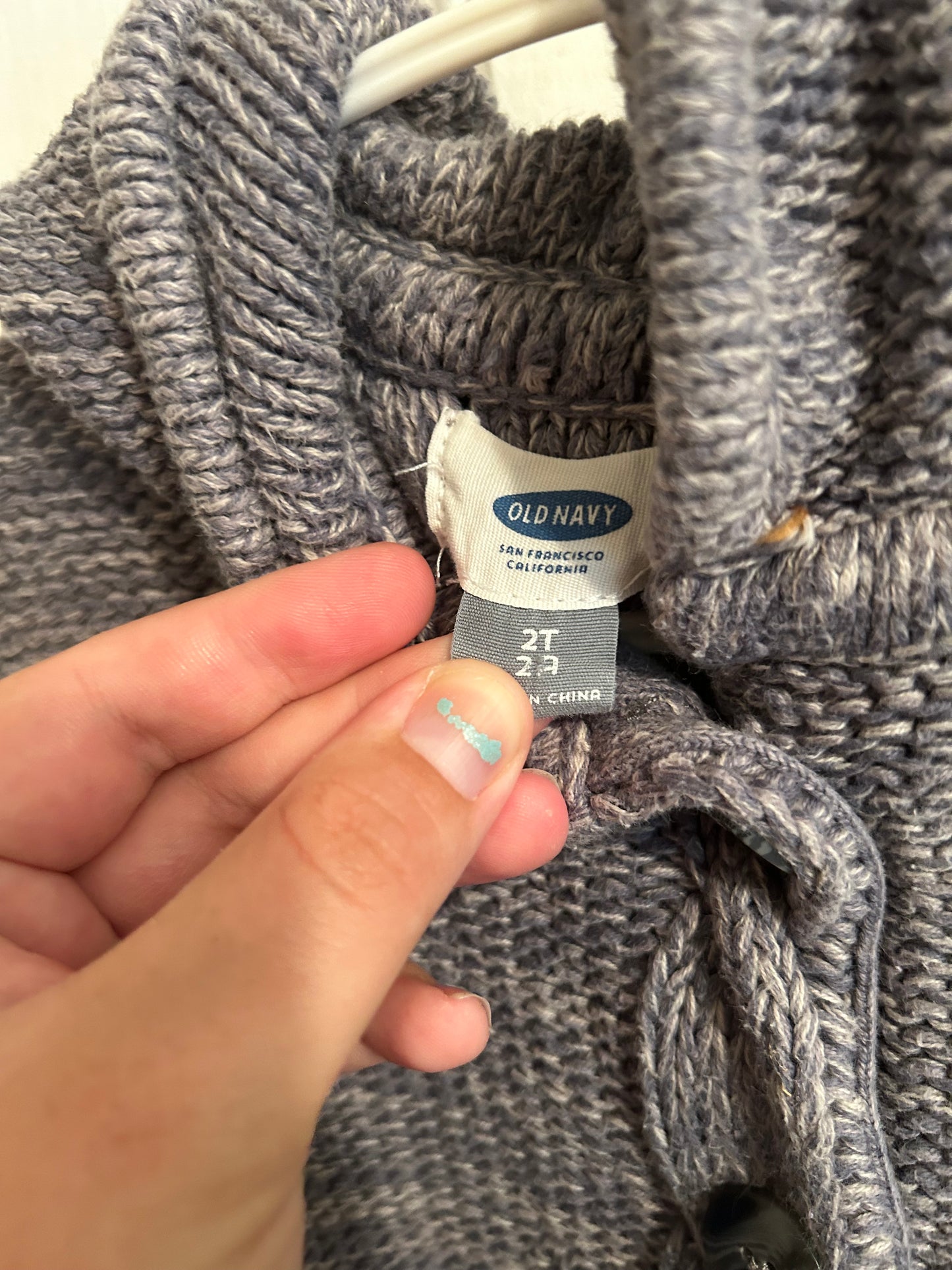 Old navy 2t grey knit cardigan