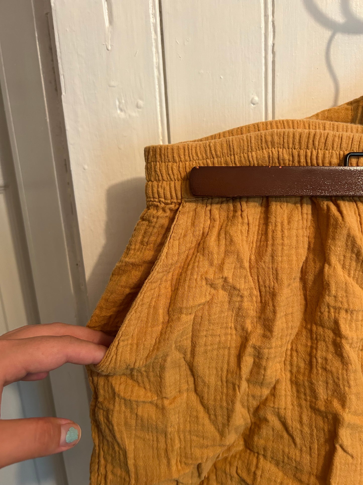 Oui small yellow muslin 2pc set