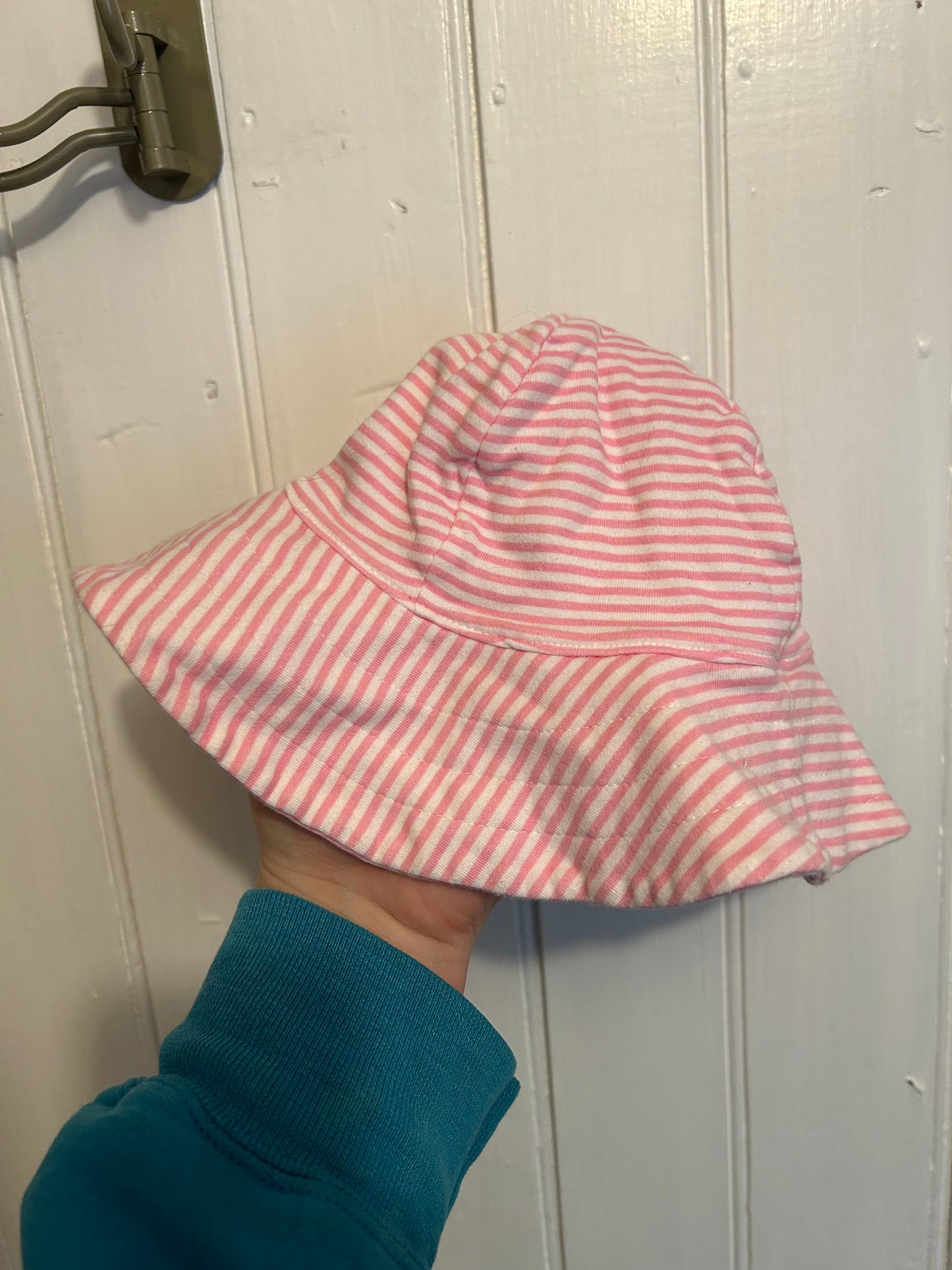 Pink striped flamingo hat