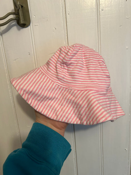 Pink striped flamingo hat