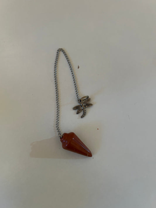 Orange dragonfly pendulum