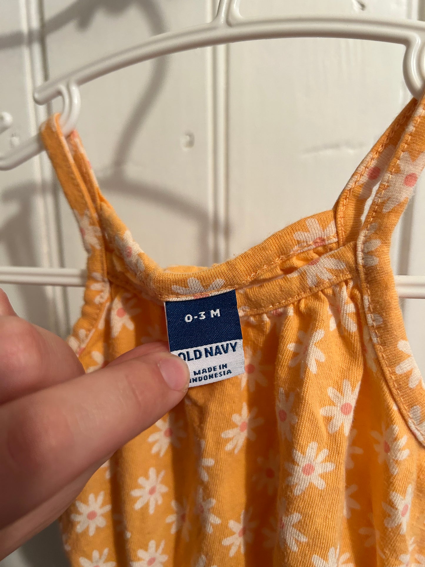 Old navy 0/3m yellow daisy romper