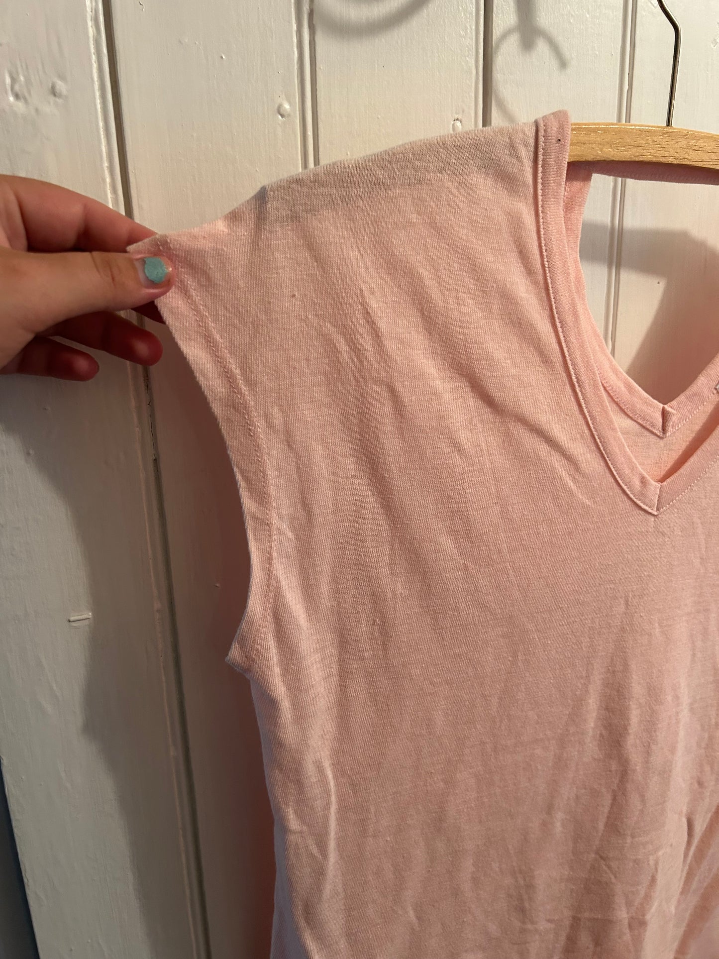 Point zero medium pink vcut top