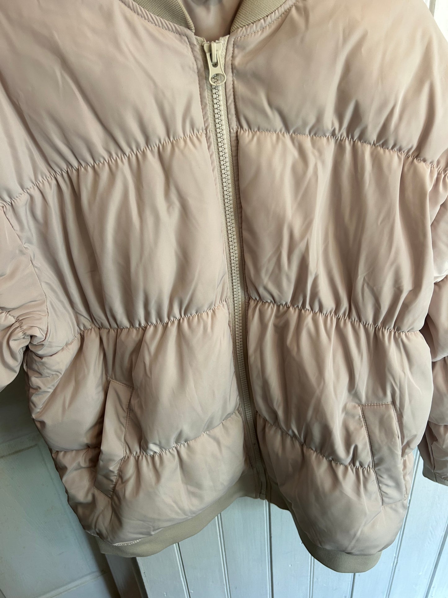 H&M divided small tan puffer jacket