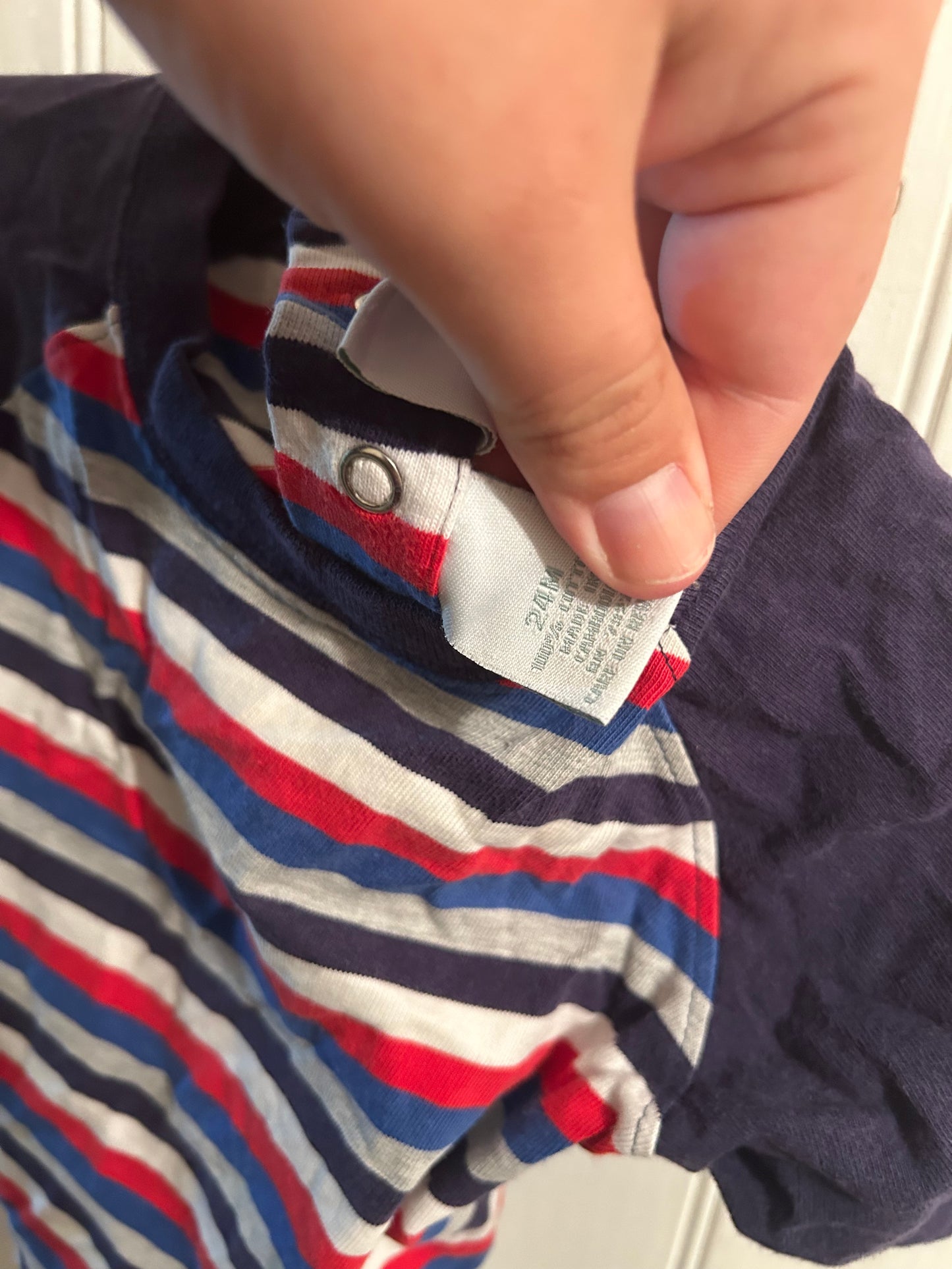 Sonoma 24m red & blue striped Tshirts