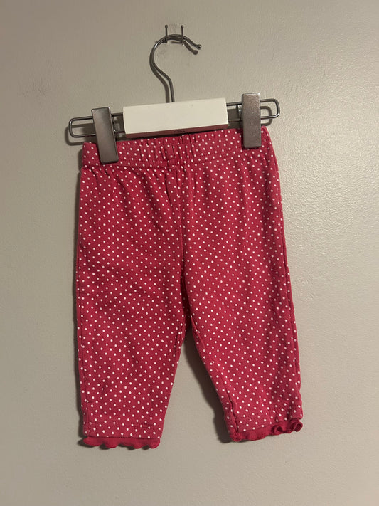 Old navy 0/3m pink polka dot pants