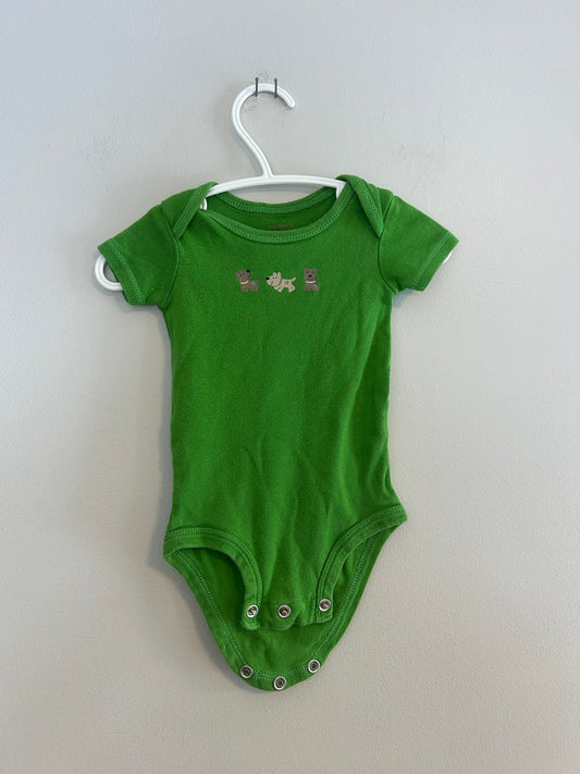 Carters 3m green dog onesie