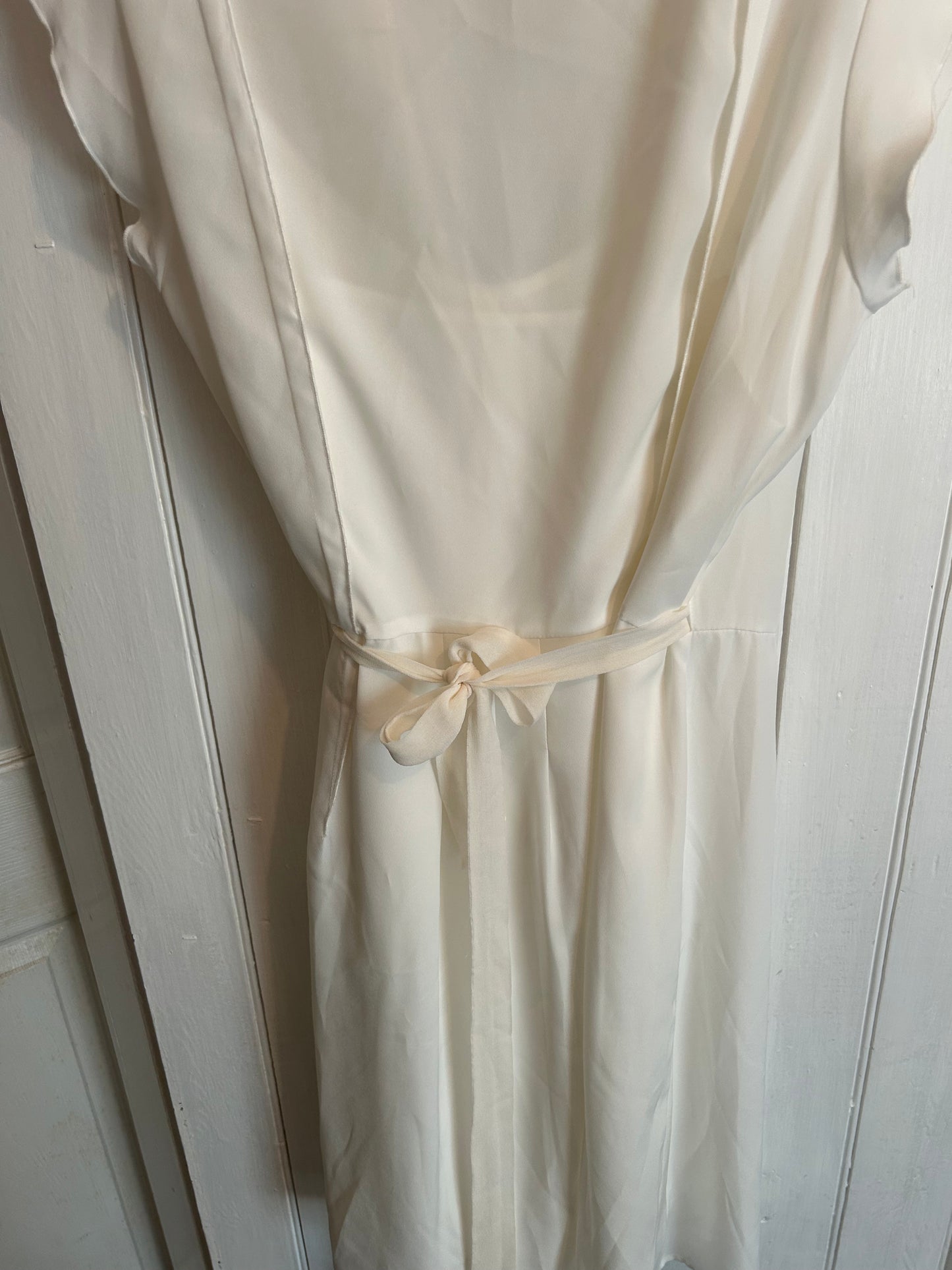 Guess by Marciano medium white sheer slip wrap dress