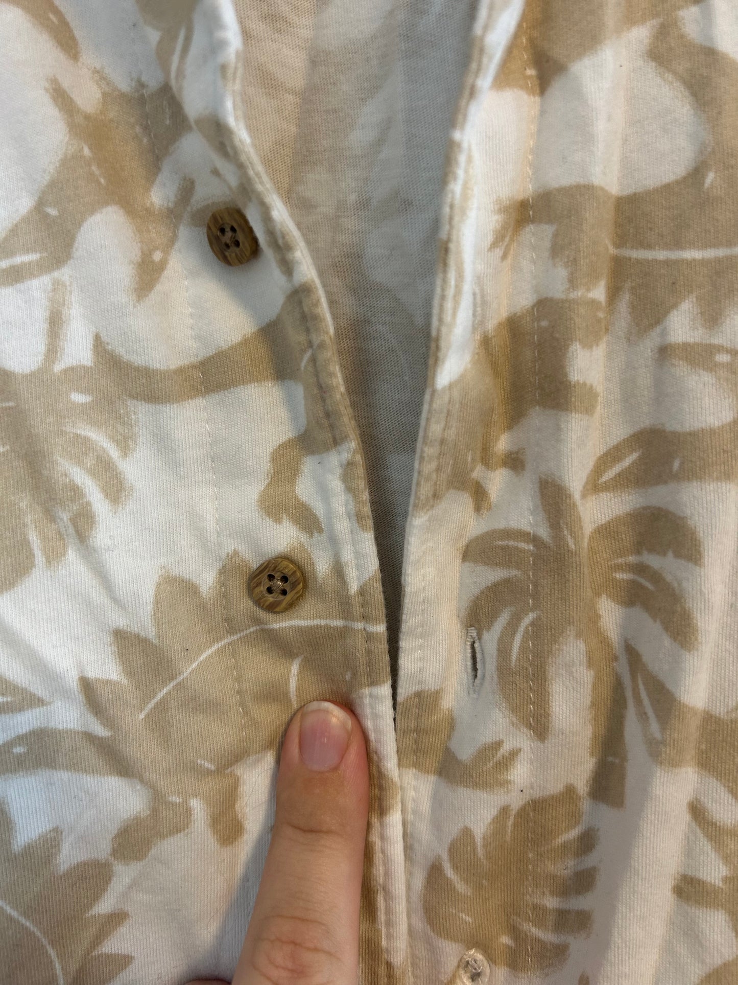 Carters 2t white & tan Dino button up shirt