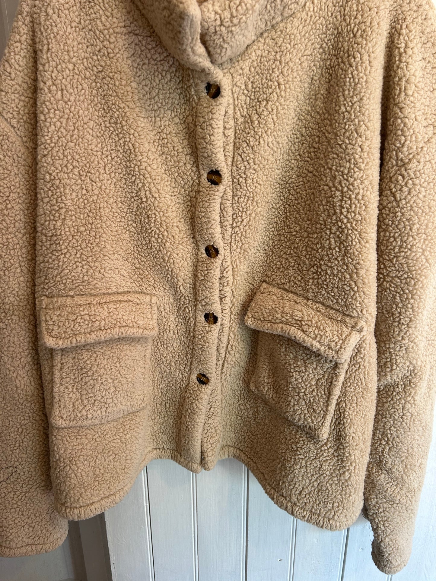 Boomchic plus size 18 brown Sherpa Shacket