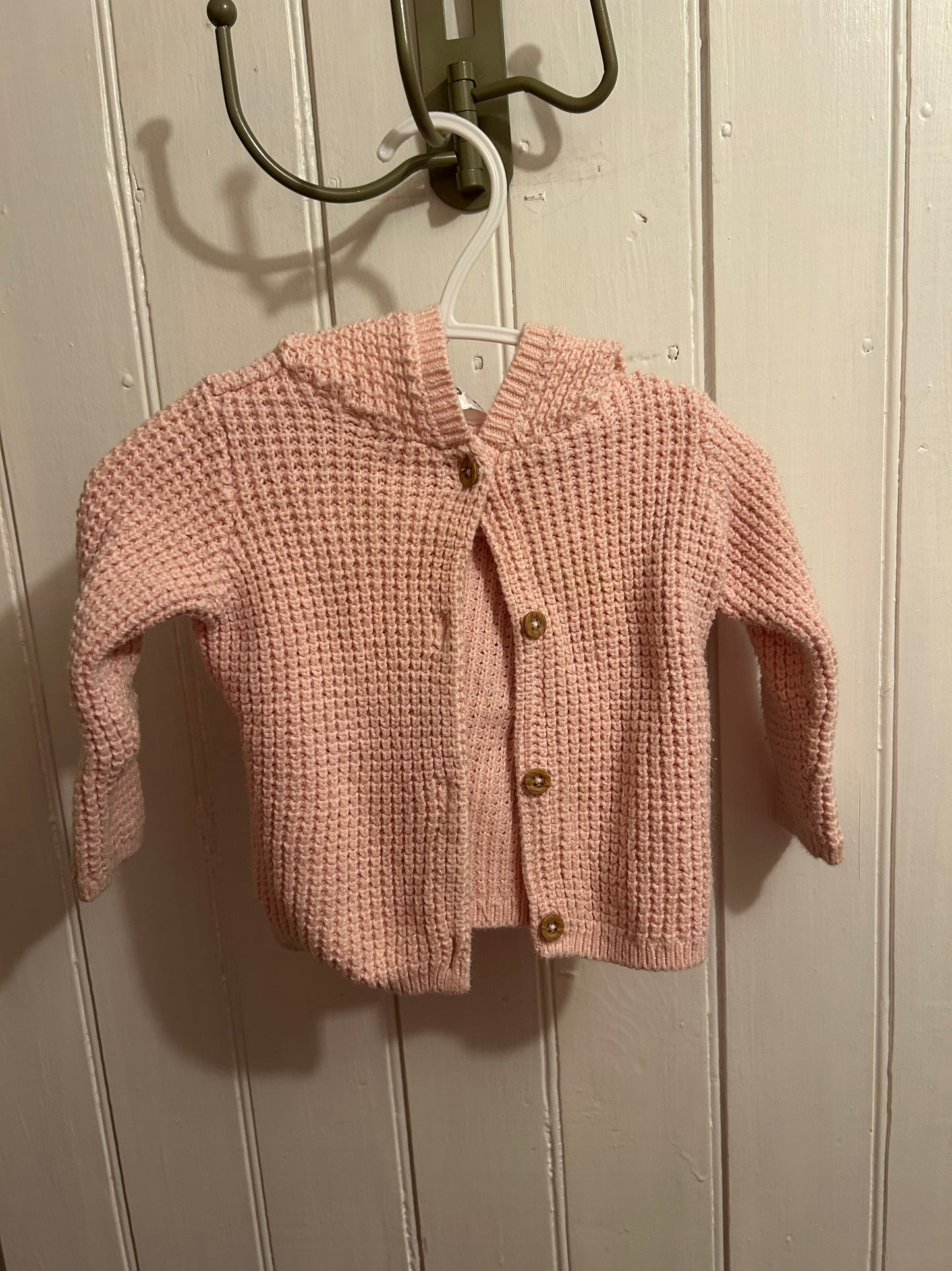 Carters 6m pink knit cardigan